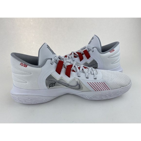 Nike Kyrie Flytrap 5 White Red Grey Men's Size 14 Basketball Shoes - Picture 12 of 12